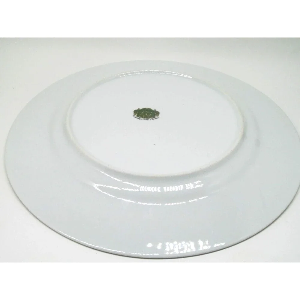 LG Porcelaine T Limoges France Fruit Dec a La Main 12 1/2